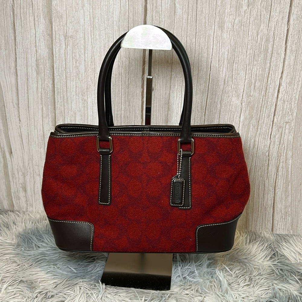 Rare! Coach Woolen Shoulder Bag